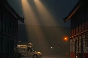 剧集《桥墩回声》剧照，桥墩下的回声测距仪
